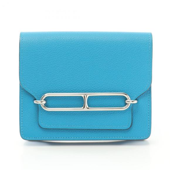 Hermes Handbags - HERMES Blue Wallet